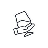 wine tasting icon. .Editable stroke.linear style sign for use web design,logo.Symbol illustration. vector