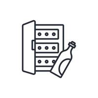 wine cellar icon. .Editable stroke.linear style sign for use web design,logo.Symbol illustration. vector