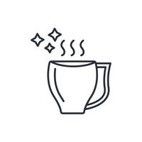 hot chocolate icon. .Editable stroke.linear style sign for use web design,logo.Symbol illustration. vector