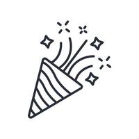 Confetti icon. .Editable stroke.linear style sign for use web design,logo.Symbol illustration. vector