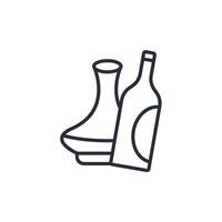 decanter icon. .Editable stroke.linear style sign for use web design,logo.Symbol illustration. vector