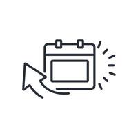 365 days icon. .Editable stroke.linear style sign for use web design,logo.Symbol illustration. vector