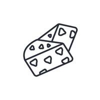 Cheese icon. .Editable stroke.linear style sign for use web design,logo.Symbol illustration. vector