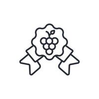label wine icon. .Editable stroke.linear style sign for use web design,logo.Symbol illustration. vector