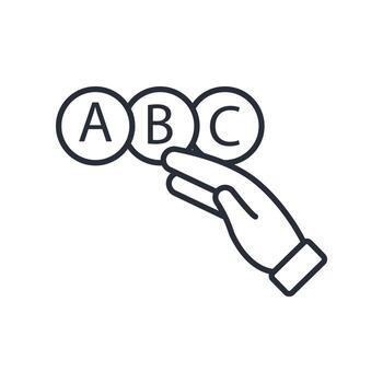 preselection icon. .Editable stroke.linear style sign for use web design,logo.Symbol illustration. vector