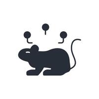 Rat icon. .Editable stroke.linear style sign for use web design,logo.Symbol illustration. vector