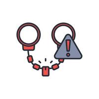 criminal icon. .Editable stroke.linear style sign for use web design,logo.Symbol illustration. vector