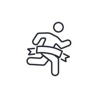 finish line icon. .Editable stroke.linear style sign for use web design,logo.Symbol illustration. vector