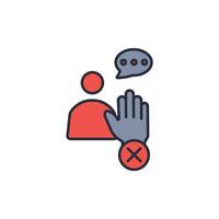 protesting icon. .Editable stroke.linear style sign for use web design,logo.Symbol illustration. vector