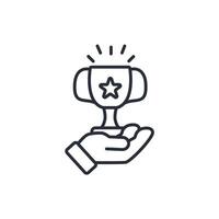 champion icon. .Editable stroke.linear style sign for use web design,logo.Symbol illustration. vector