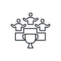 Podium icon. .Editable stroke.linear style sign for use web design,logo.Symbol illustration. vector