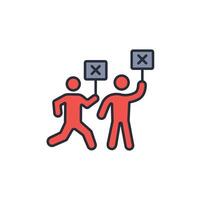 protest icon. .Editable stroke.linear style sign for use web design,logo.Symbol illustration. vector