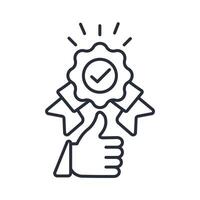 best choice icon. .Editable stroke.linear style sign for use web design,logo.Symbol illustration. vector