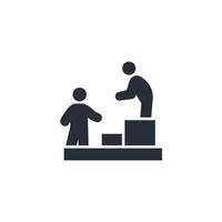 assistance icon. .Editable stroke.linear style sign for use web design,logo.Symbol illustration. vector