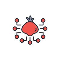 onion router icon. .Editable stroke.linear style sign for use web design,logo.Symbol illustration. vector