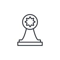 prize icon. .Editable stroke.linear style sign for use web design,logo.Symbol illustration. vector