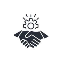 Cooperation icon. .Editable stroke.linear style sign for use web design,logo.Symbol illustration. vector