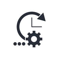 time management icon. .Editable stroke.linear style sign for use web design,logo.Symbol illustration. vector
