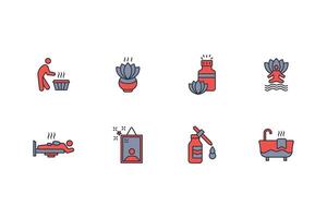 beauty and spa icon set..Editable stroke.linear style sign for use web design,logo.Symbol illustration. vector