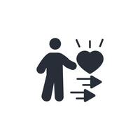 sympathy icon. .Editable stroke.linear style sign for use web design,logo.Symbol illustration. vector