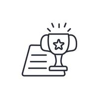 award icon. .Editable stroke.linear style sign for use web design,logo.Symbol illustration. vector