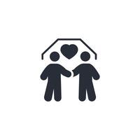 compassion icon. .Editable stroke.linear style sign for use web design,logo.Symbol illustration. vector