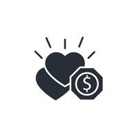 Philanthropy icon. .Editable stroke.linear style sign for use web design,logo.Symbol illustration. vector