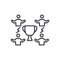 competition icon. .Editable stroke.linear style sign for use web design,logo.Symbol illustration. vector