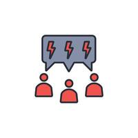 Controversial icon. .Editable stroke.linear style sign for use web design,logo.Symbol illustration. vector