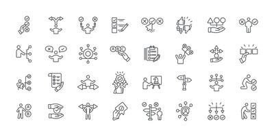 Choice icon set..Editable stroke.linear style sign for use web design,logo.Symbol illustration. vector
