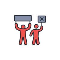 demonstration icon. .Editable stroke.linear style sign for use web design,logo.Symbol illustration. vector