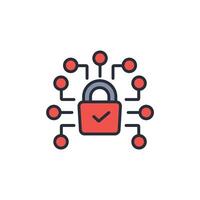 Encryption icon. .Editable stroke.linear style sign for use web design,logo.Symbol illustration. vector