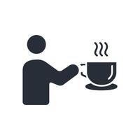 Coffee icon. .Editable stroke.linear style sign for use web design,logo.Symbol illustration. vector