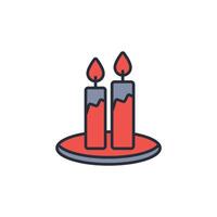 candle icon. .Editable stroke.linear style sign for use web design,logo.Symbol illustration. vector