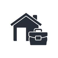 home office icon. .Editable stroke.linear style sign for use web design,logo.Symbol illustration. vector