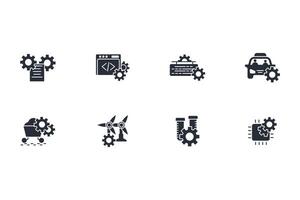Engineering icon set..Editable stroke.linear style sign for use web design,logo.Symbol illustration. vector