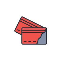 credit card fraud icon. .Editable stroke.linear style sign for use web design,logo.Symbol illustration. vector