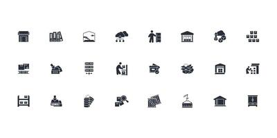 storage icon set..Editable stroke.linear style sign for use web design,logo.Symbol illustration. vector