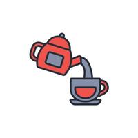 tea icon. .Editable stroke.linear style sign for use web design,logo.Symbol illustration. vector