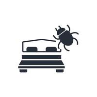 bed bugs icon. .Editable stroke.linear style sign for use web design,logo.Symbol illustration. vector