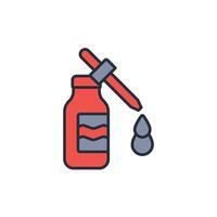 serum icon. .Editable stroke.linear style sign for use web design,logo.Symbol illustration. vector