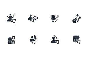 music icon. .Editable stroke.linear style sign for use web design,logo.Symbol illustration. vector