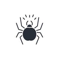 Spider icon. .Editable stroke.linear style sign for use web design,logo.Symbol illustration. vector
