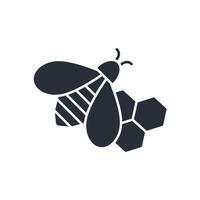 Bee icon. .Editable stroke.linear style sign for use web design,logo.Symbol illustration. vector