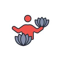 Wellness icon. .Editable stroke.linear style sign for use web design,logo.Symbol illustration. vector