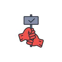 Activism icon. .Editable stroke.linear style sign for use web design,logo.Symbol illustration. vector