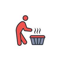 Sauna icon. .Editable stroke.linear style sign for use web design,logo.Symbol illustration. vector