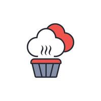 hot steam icon. .Editable stroke.linear style sign for use web design,logo.Symbol illustration. vector
