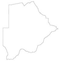 Botswana map. Map of Botswana in white color vector