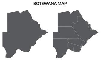 Senegal and Gambia map. Map of Senegal and Gambia in grey set vector
